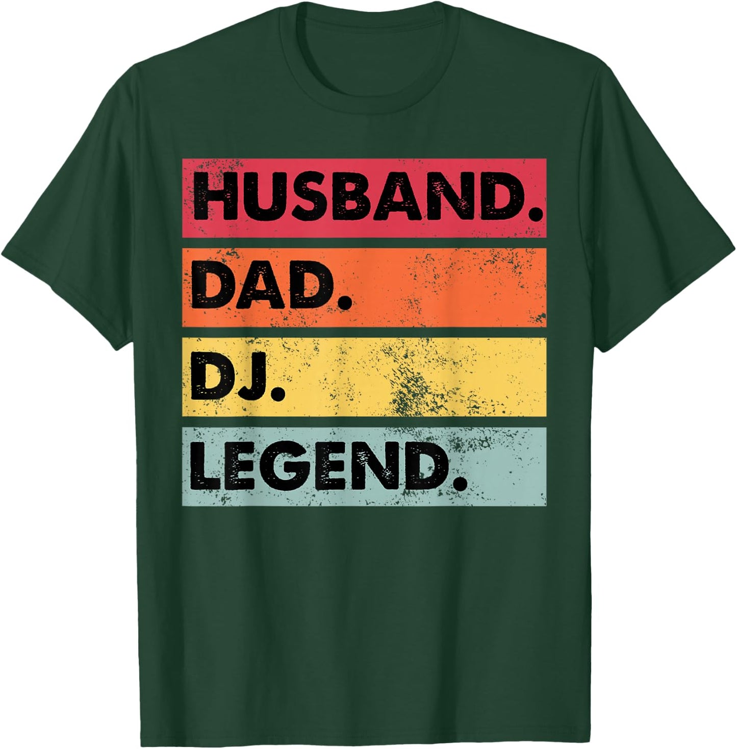 Husband Dad DJ Legend Funny DJ Disc Jockey Music Player Small T-Shirt - T-Shirt | Forest