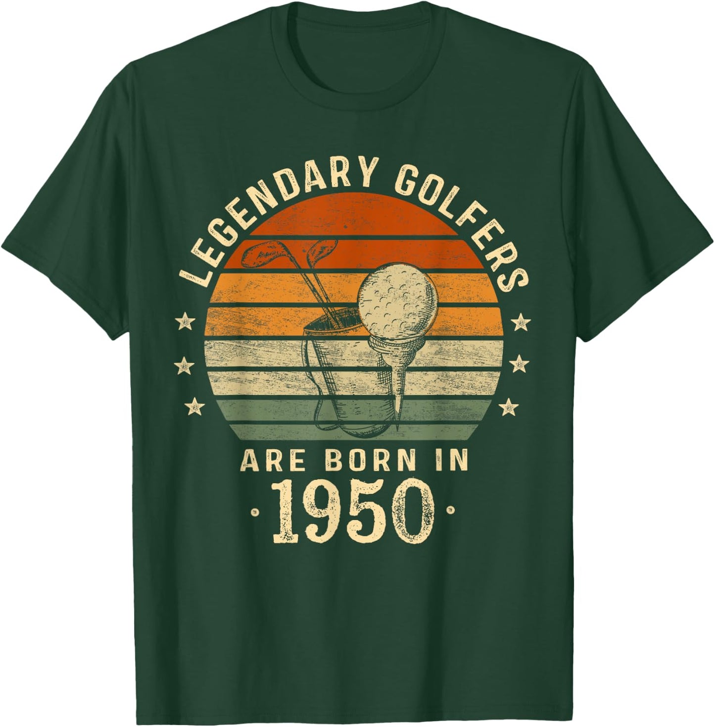 Legendary Golfers Are Born In 1950 Birthday Golf T-Shirt - T-Shirt | Forest