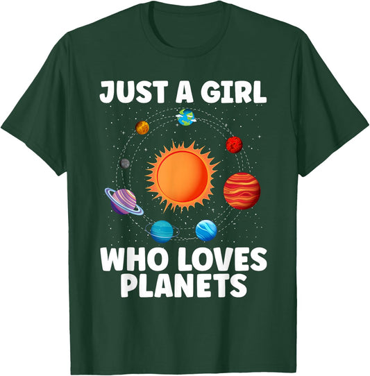 Best Planet Art Girls Kids Solar System Science Outer Space T-Shirt - T-Shirt | Forest