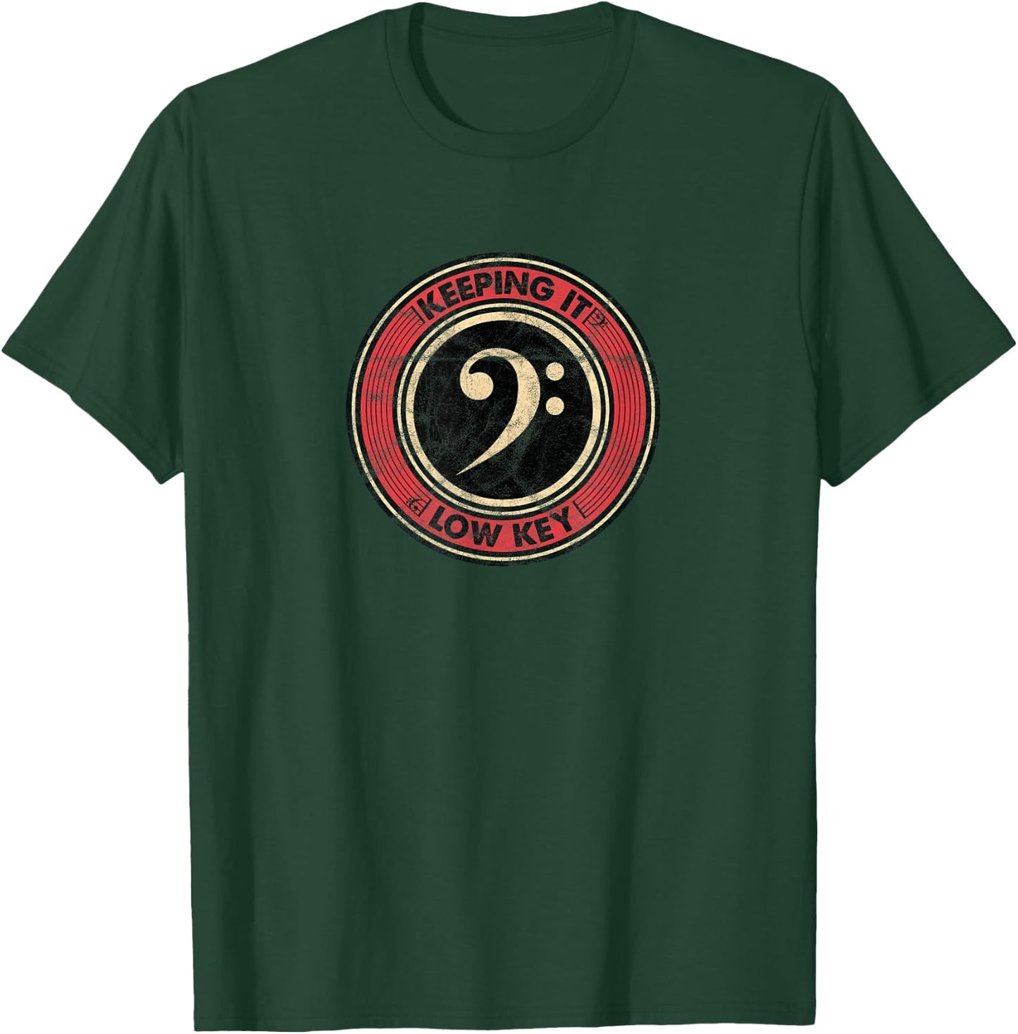 Music Theory Love Key Musical Keeping It Low Key Vintage T-Shirt - T-Shirt | Forest