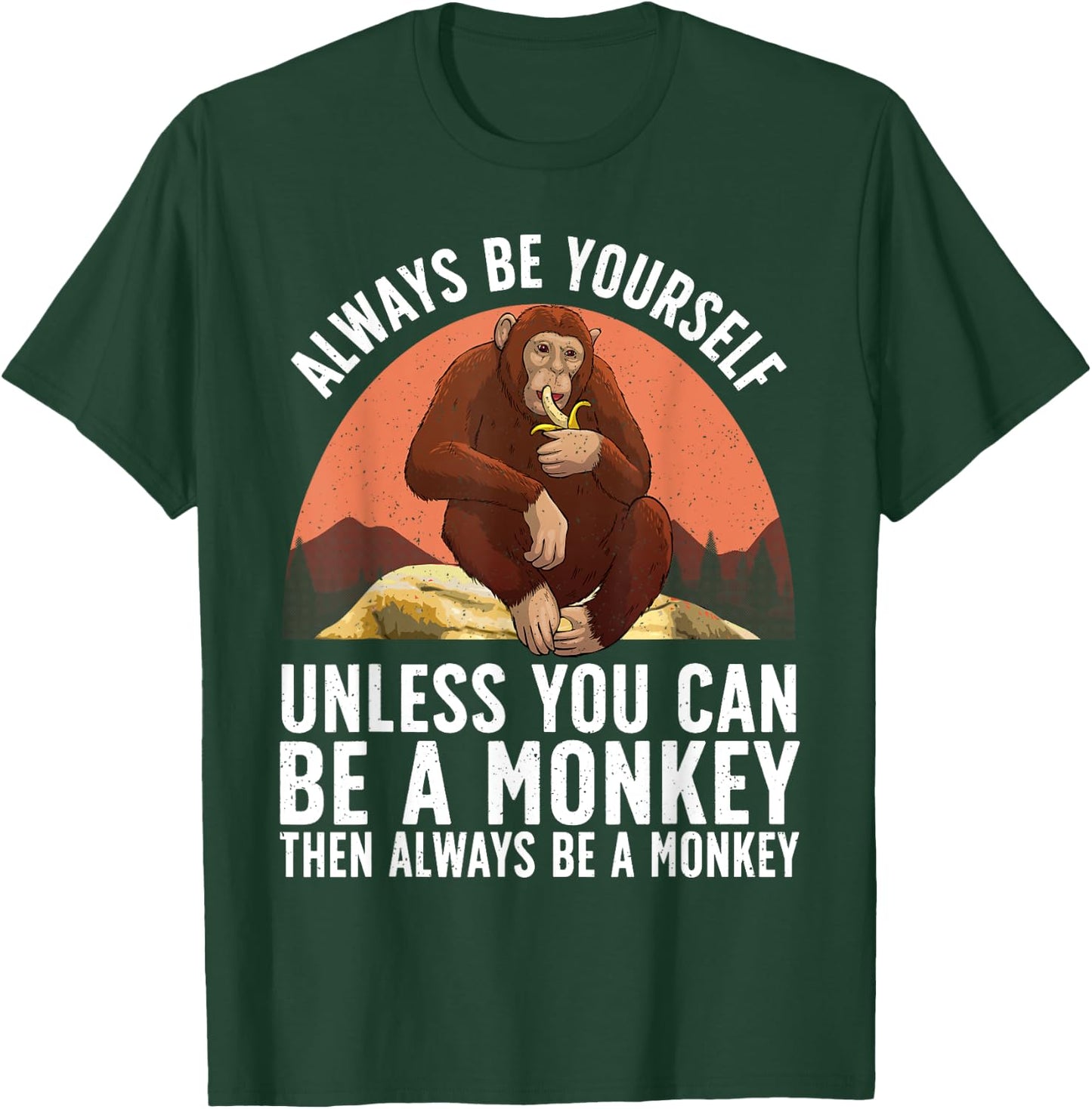 Funny Monkey Art Women Kids Zoo Animal Monkey Lover T-Shirt - T-Shirt | Forest