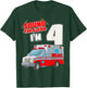 4th Birthday Medical Ambulance EMT 4 Years Old EMS Paramedic T-Shirt - T-Shirt | Forest