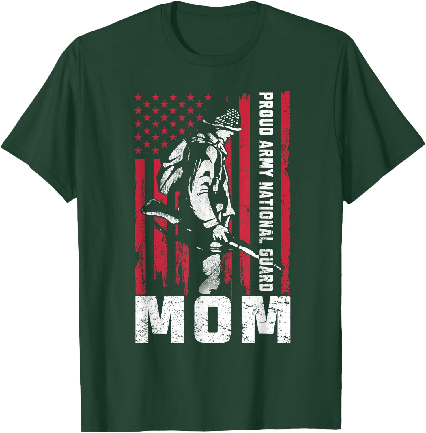USA Proud Army National Guard Mom T-Shirt - T-Shirt | Forest