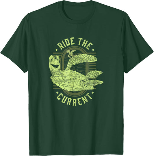 Disney Pixar Earth Day Finding Nemo Turtle Ride The Current T-Shirt - T-Shirt | Forest