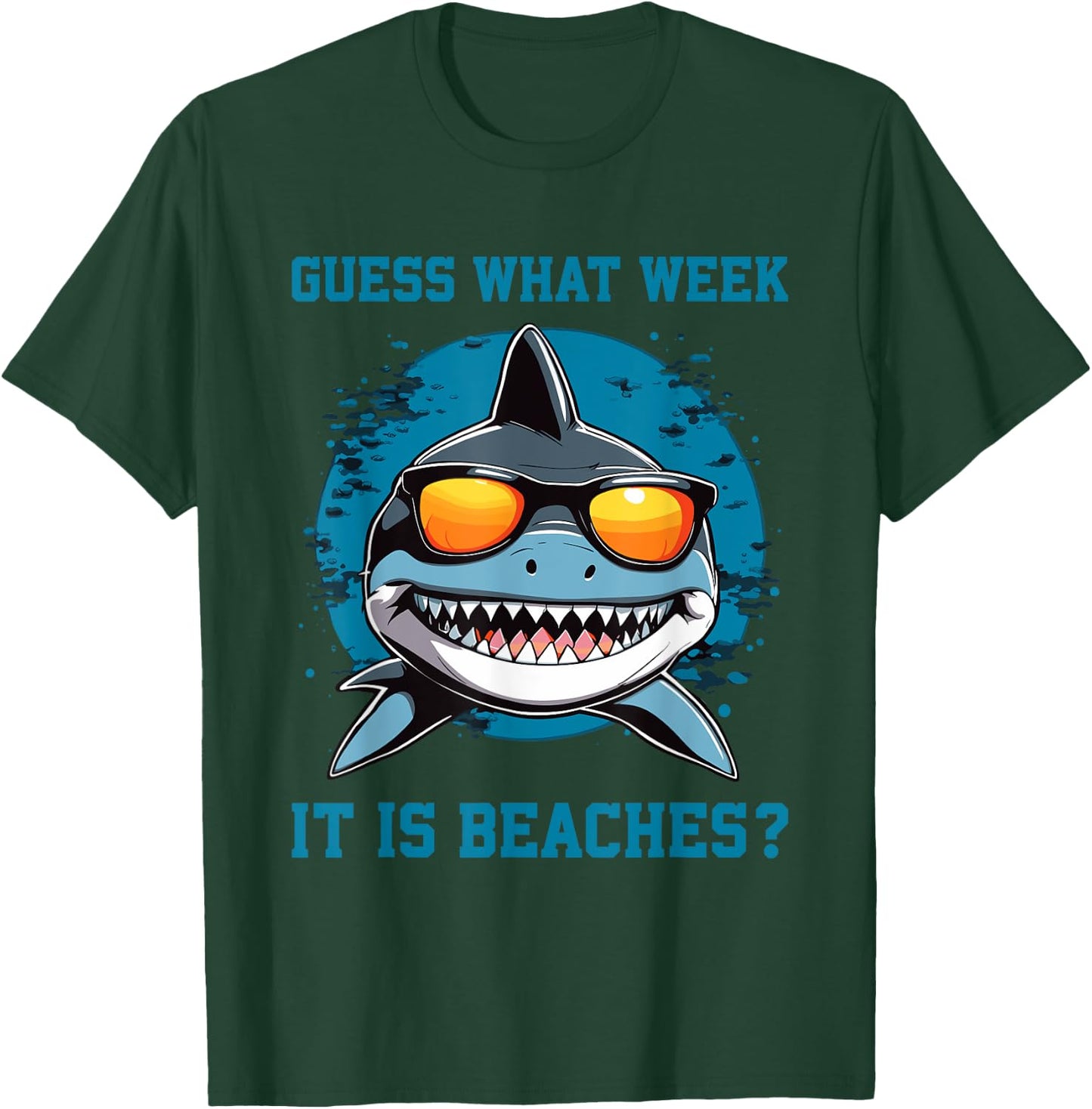 Guess What Week It Is Beaches - Funny Friday Shark Summer T-Shirt - T-Shirt | Forest
