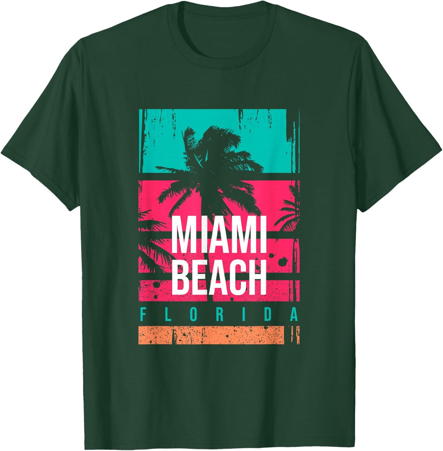 Miami Beach shirts, Miami Outfit Graphic Design Fashion T-Shirt - T-Shirt | Forest