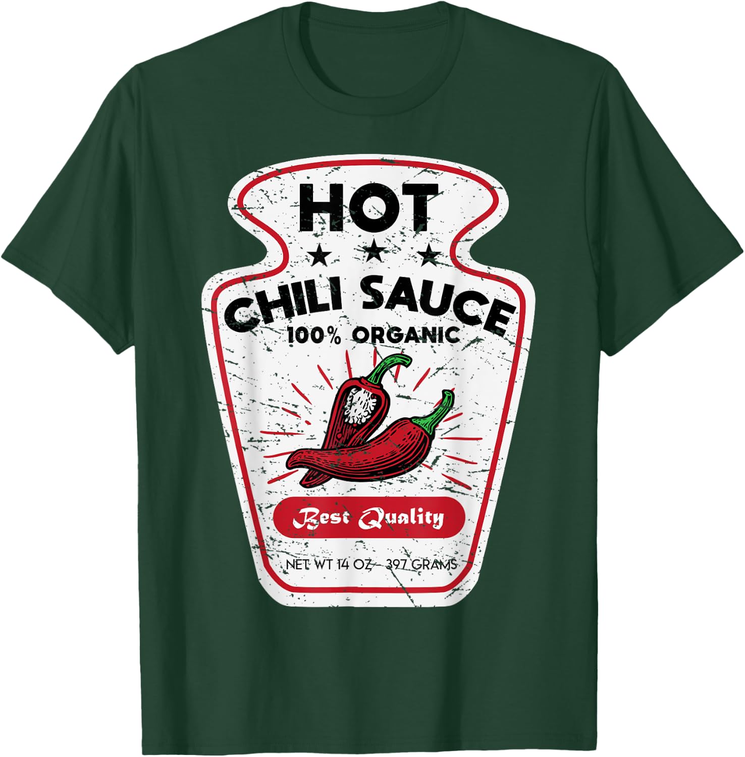 Vintage Spicy Chili Hot Sauce Costume Funny Halloween Gifts T-Shirt - T-Shirt | Forest