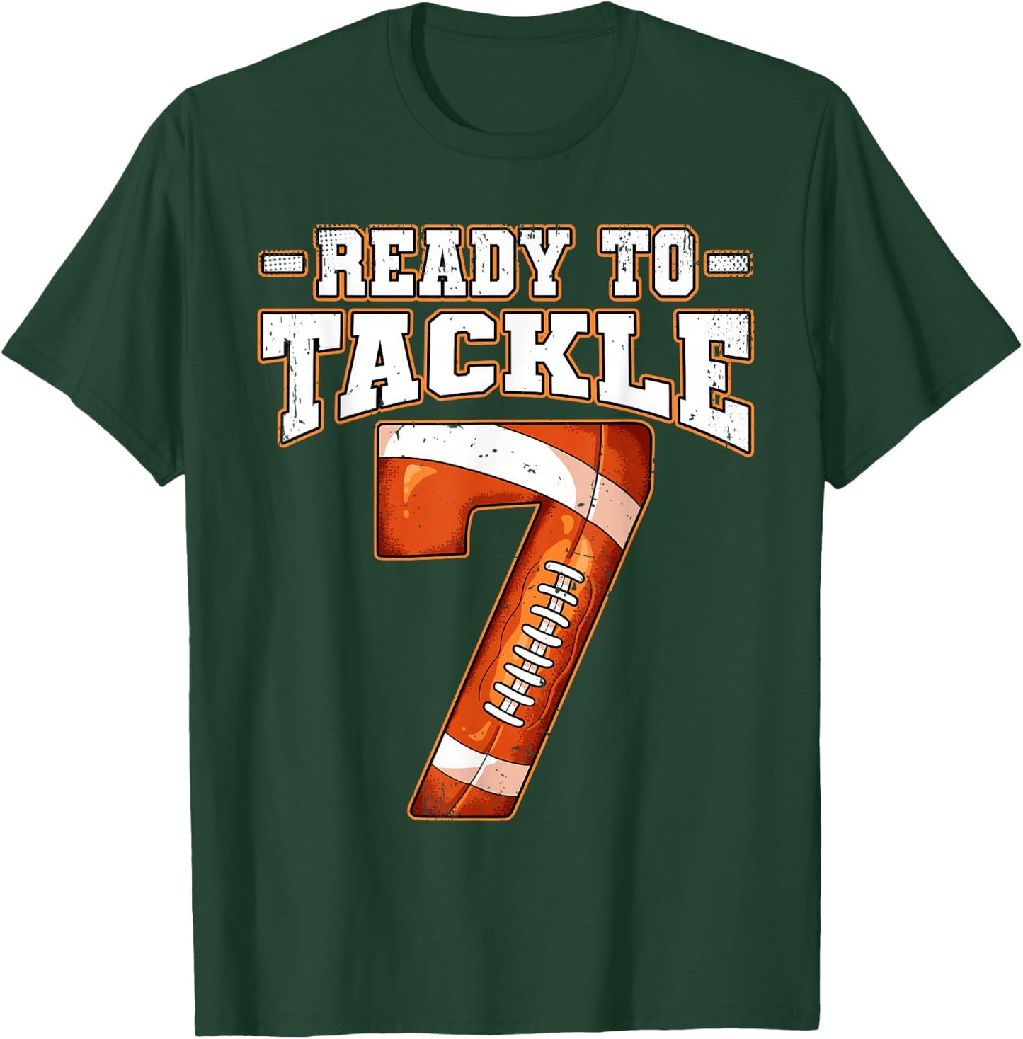 7th Birthday Football T-Shirt - T-Shirt | Forest