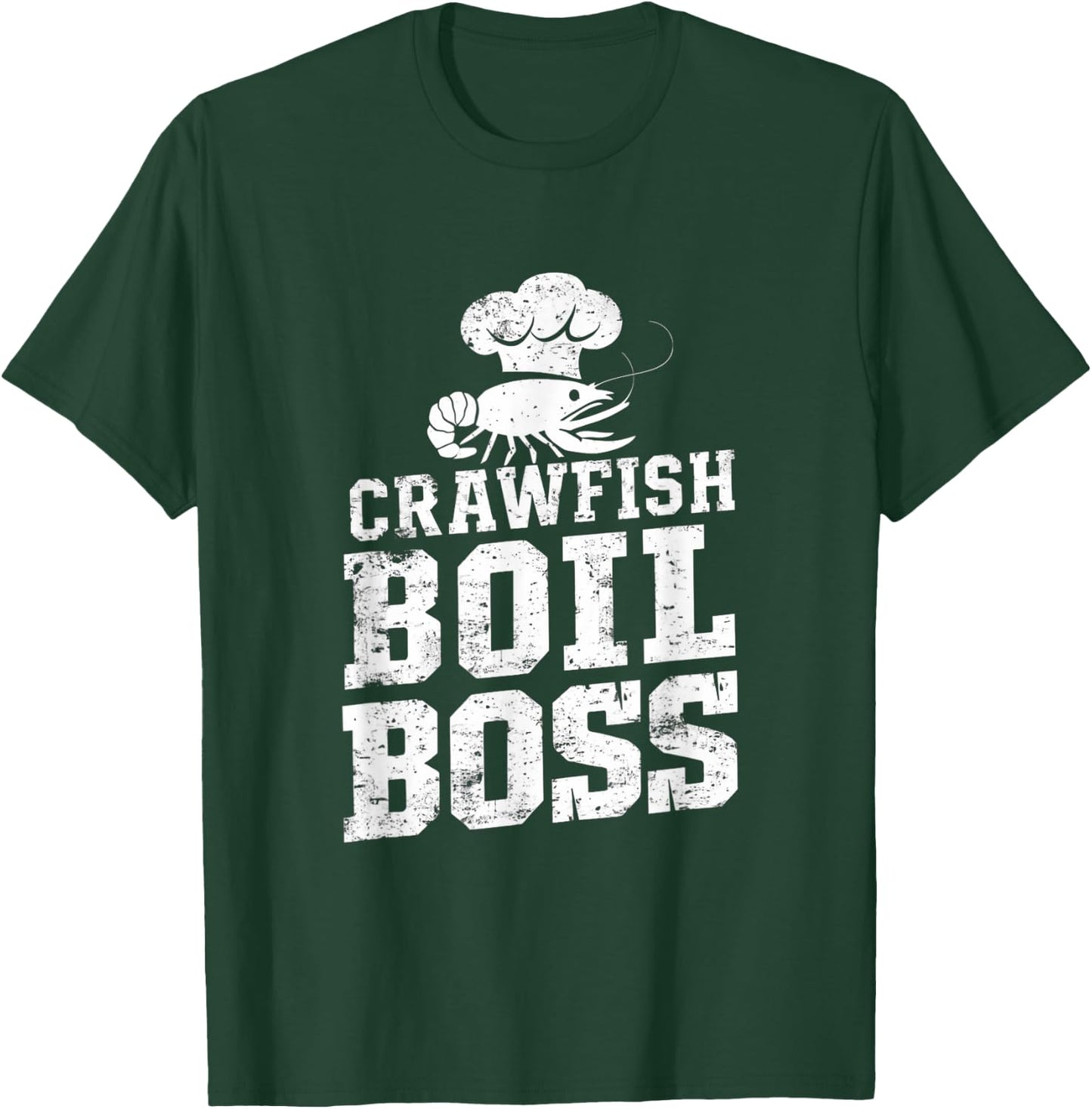Crawfish Boil Boss Vintage Distressed Look T-Shirt - T-Shirt | Forest