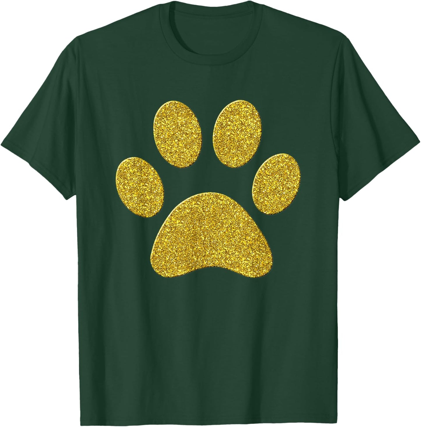 Footprint Paw Dog Golden Animal Vintage Symbol T-Shirt - T-Shirt | Forest