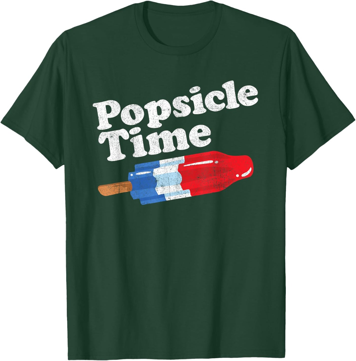 Summer Popsicle Time Funny Bomb Retro 80s Pop Vacation Gift T-Shirt - T-Shirt | Forest