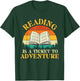 Reading is A Ticket to Adventure - Retro Vintage Book Lover T-Shirt - T-Shirt | Forest
