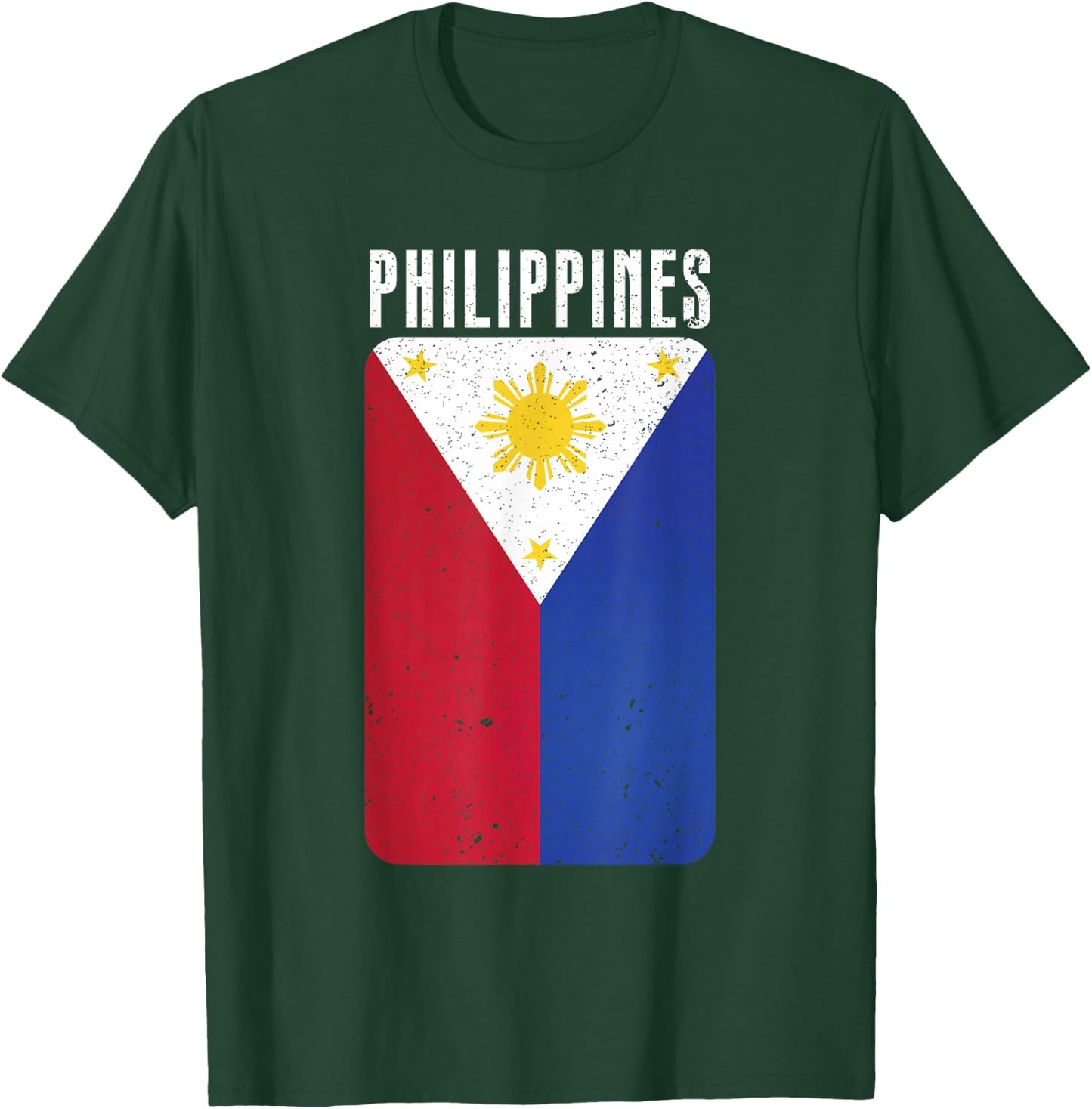 Philippine Flag Manila Asia Philippines T-Shirt - T-Shirt | Forest