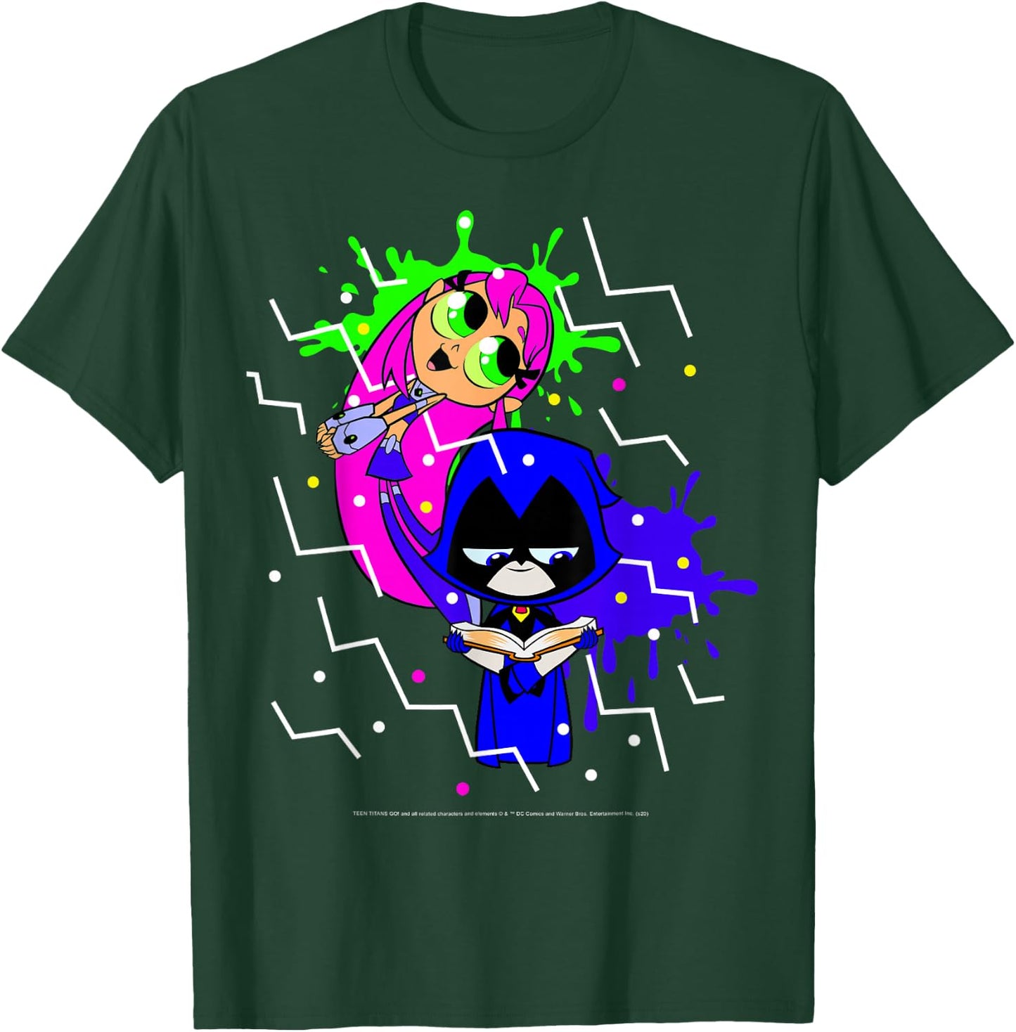 DC Comics Teen Titans Go! Raven & Starfire Paint Splatter T-Shirt - T-Shirt | Forest