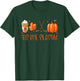 Tis The Season Pumpkin Latte Fall Leaves Thanksgiving Hockey T-Shirt - T-Shirt | Forest