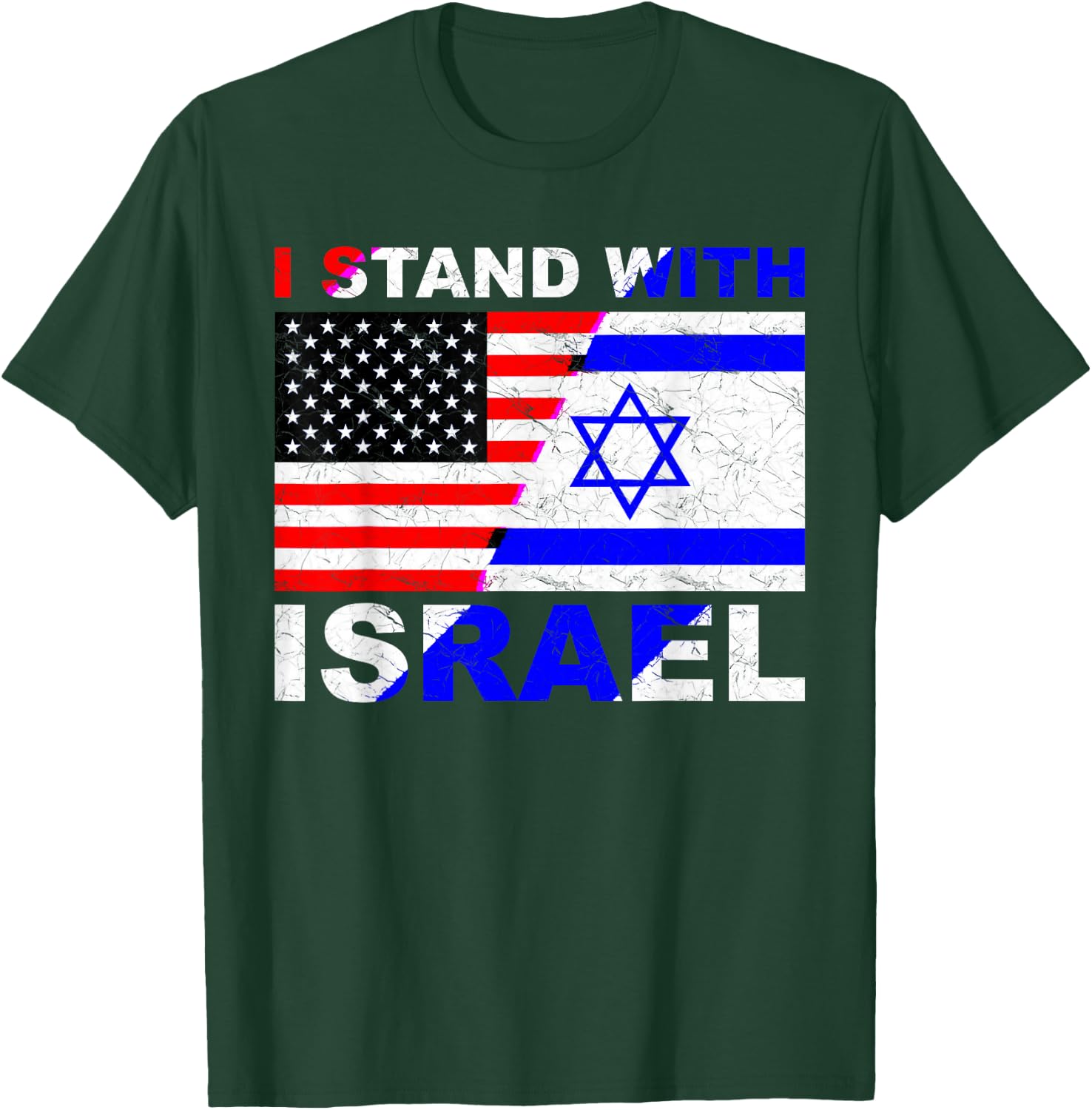 I Stand with Israel, Israeli Palestinian Conflict Pro Israel T-Shirt - T-Shirt | Forest