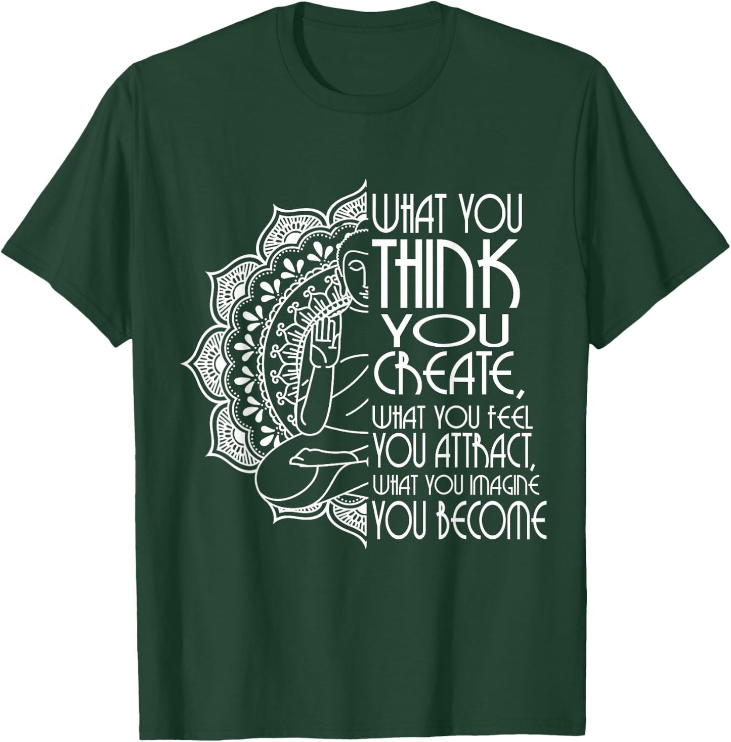 Law Of Attraction Spiritual Buddha Meditation Gifts Men Yoga T-Shirt - T-Shirt | Forest