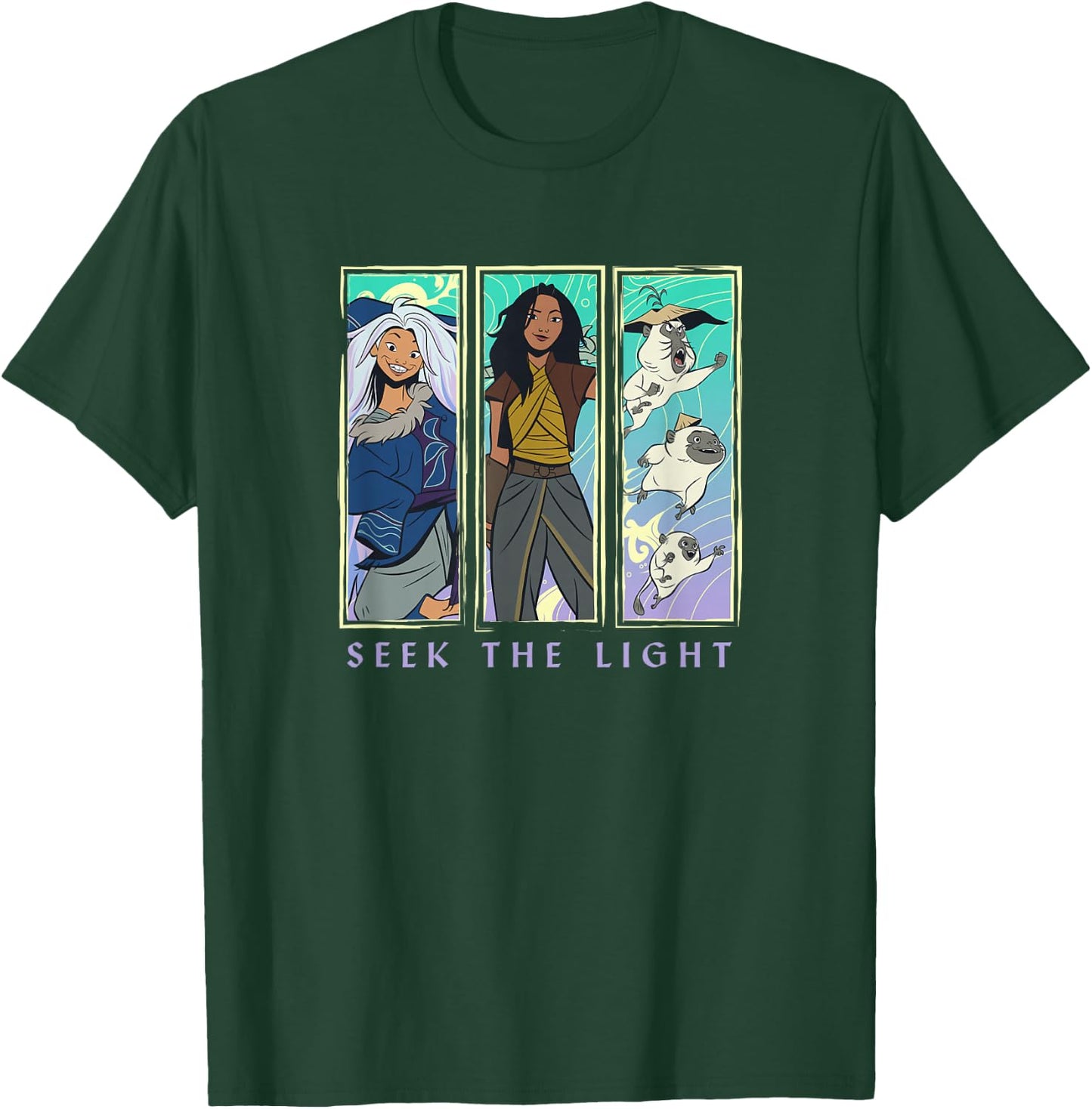 Disney Raya And The Last Dragon Seek The Light Panels T-Shirt - T-Shirt | Forest