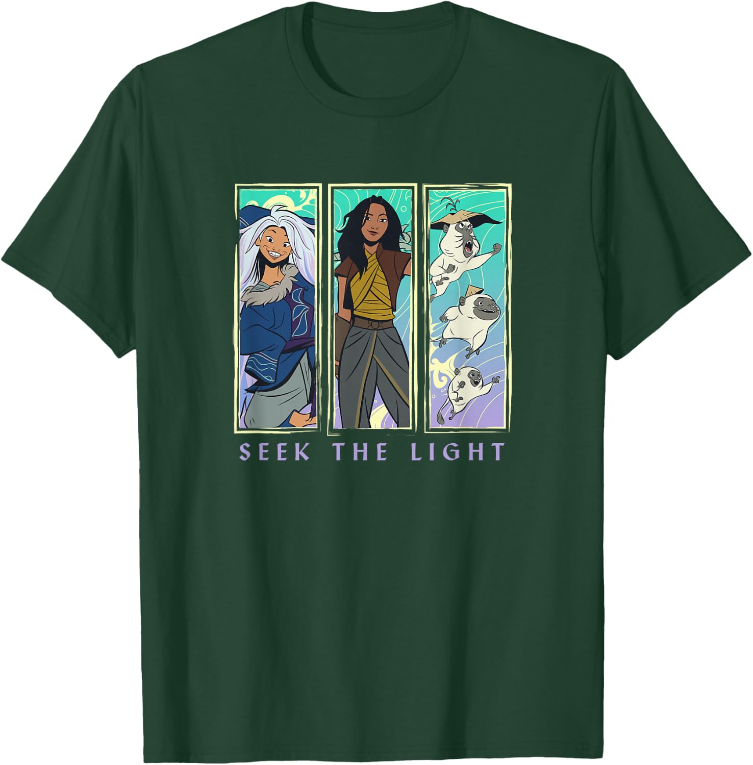Disney Raya And The Last Dragon Seek The Light Panels T-Shirt - T-Shirt | Forest