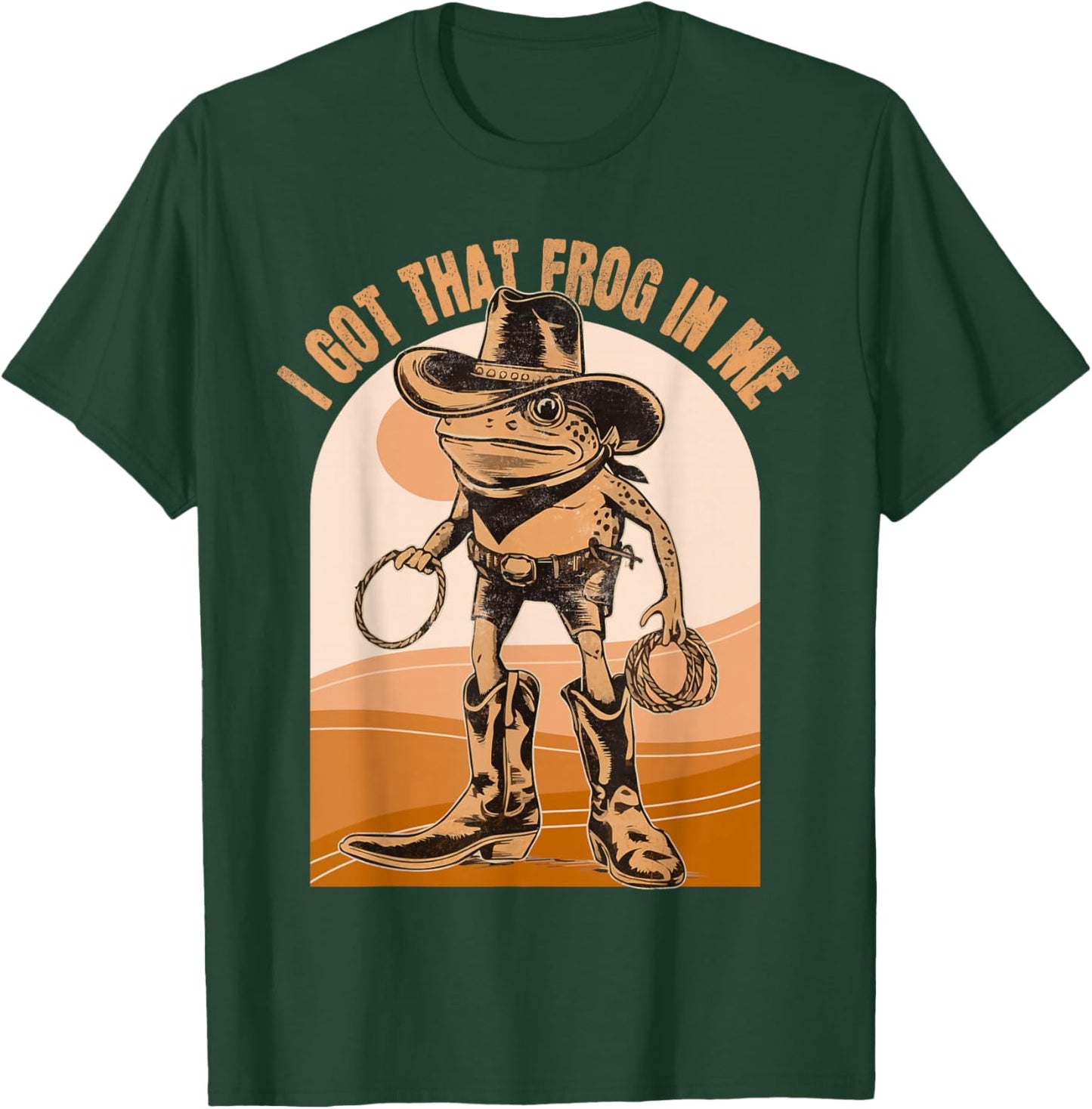 I Got That Frog in Me Meme Cowboy Funny Frog T-Shirt - T-Shirt | Forest