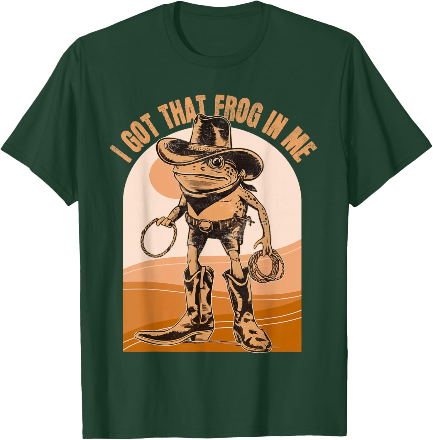 I Got That Frog in Me Meme Cowboy Funny Frog T-Shirt - T-Shirt | Forest