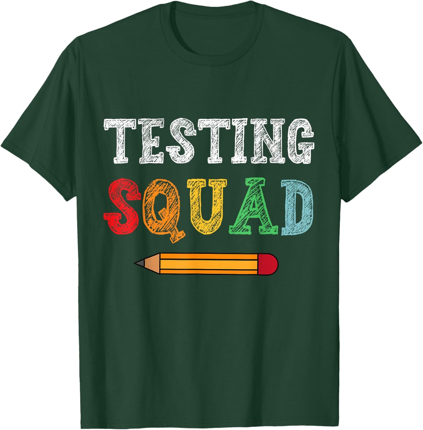 Testing Squad Costume Test Day Teacher Student Funny School T-Shirt - T-Shirt | Forest