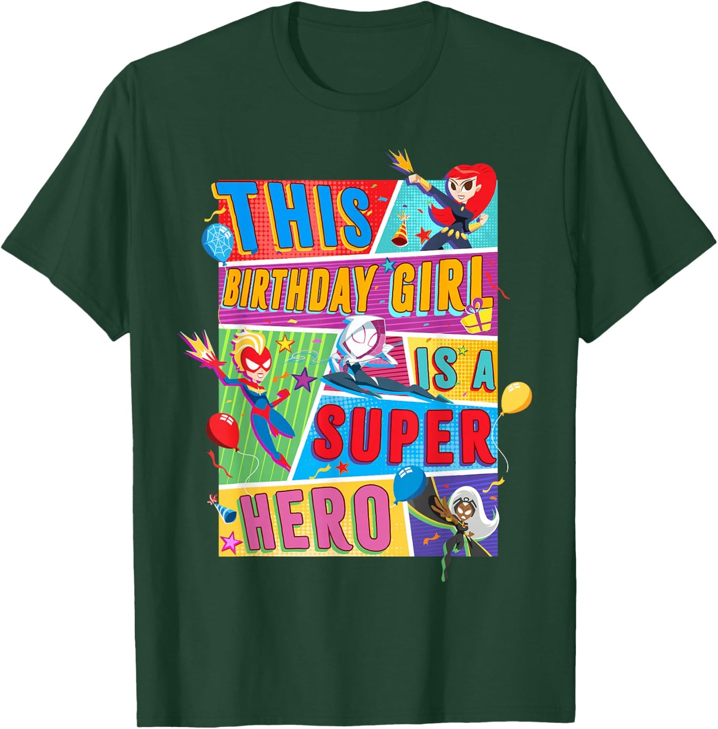 Marvel Avengers This Birthday Girl Is A Super Hero T-Shirt - T-Shirt | Forest