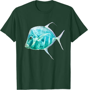 fish Silver Moonfish,Lookdowns-Selene vomer - unique pattern T-Shirt - T-Shirt | Forest
