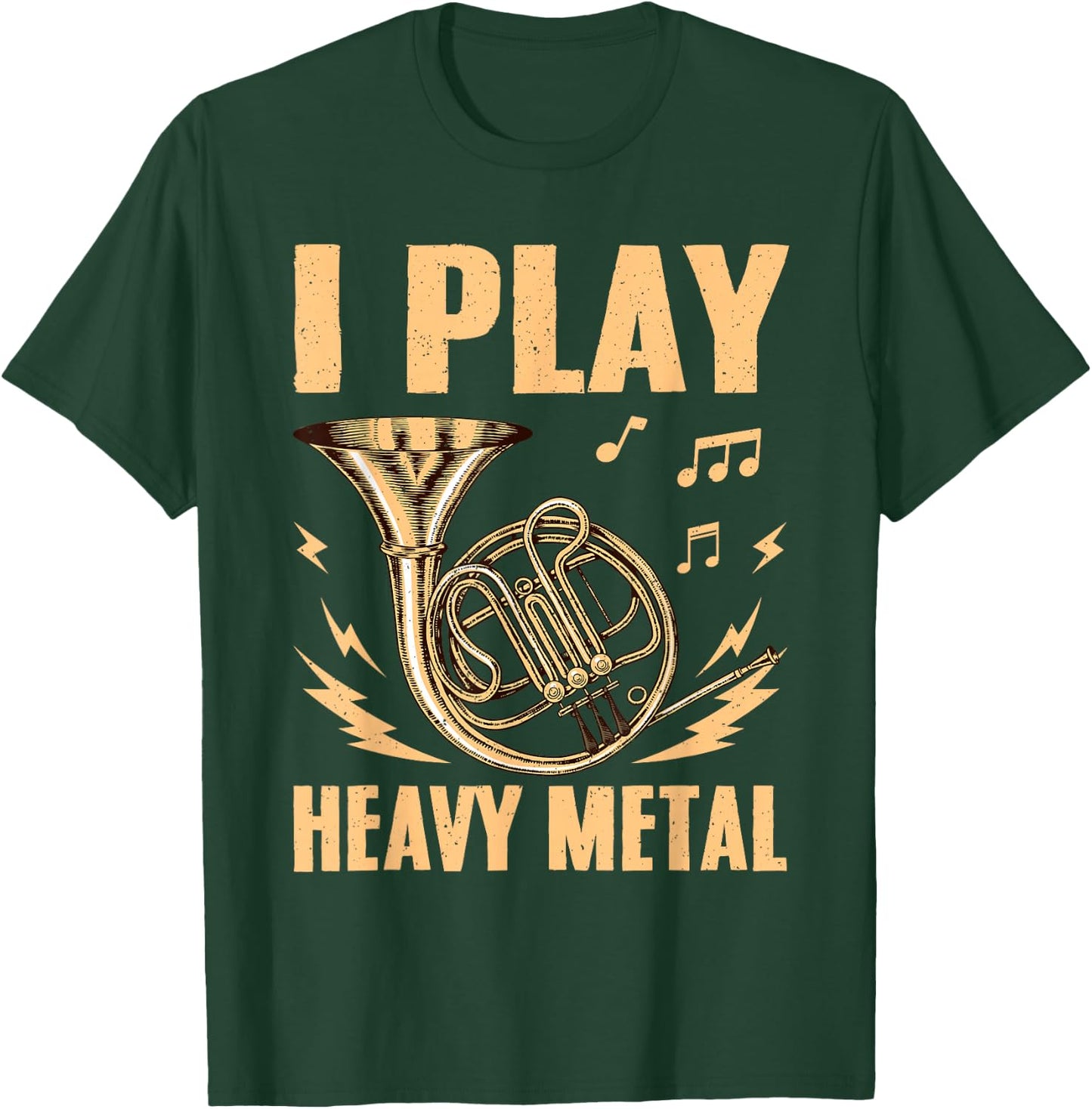 Cool French Horn Art Women Marching Band Horn Player T-Shirt - T-Shirt | Forest