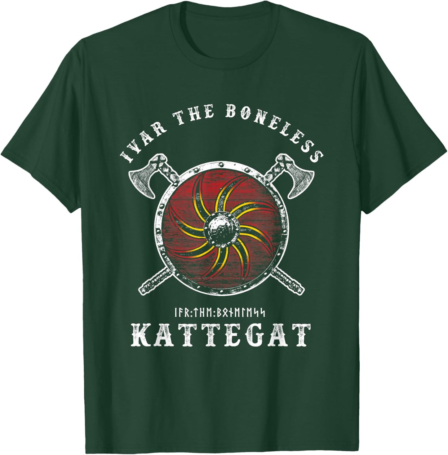 Ivar the Boneless - Kattegat Viking Shield T-Shirt - T-Shirt | Forest