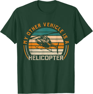 Helicopter Pilot My Other Vehicle is A Helicopter , Small, Black T-Shirt - T-Shirt | Forest