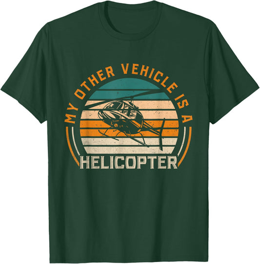 Helicopter Pilot My Other Vehicle is A Helicopter , Small, Black T-Shirt - T-Shirt | Forest