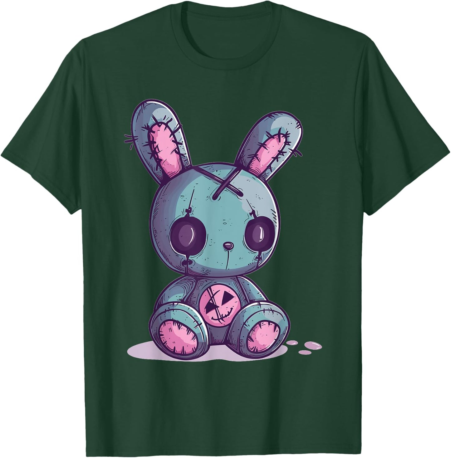 Goth Pastel Cute Creepy Kawaii Rabbit Bunny Voodoo Doll T-Shirt - T-Shirt | Forest