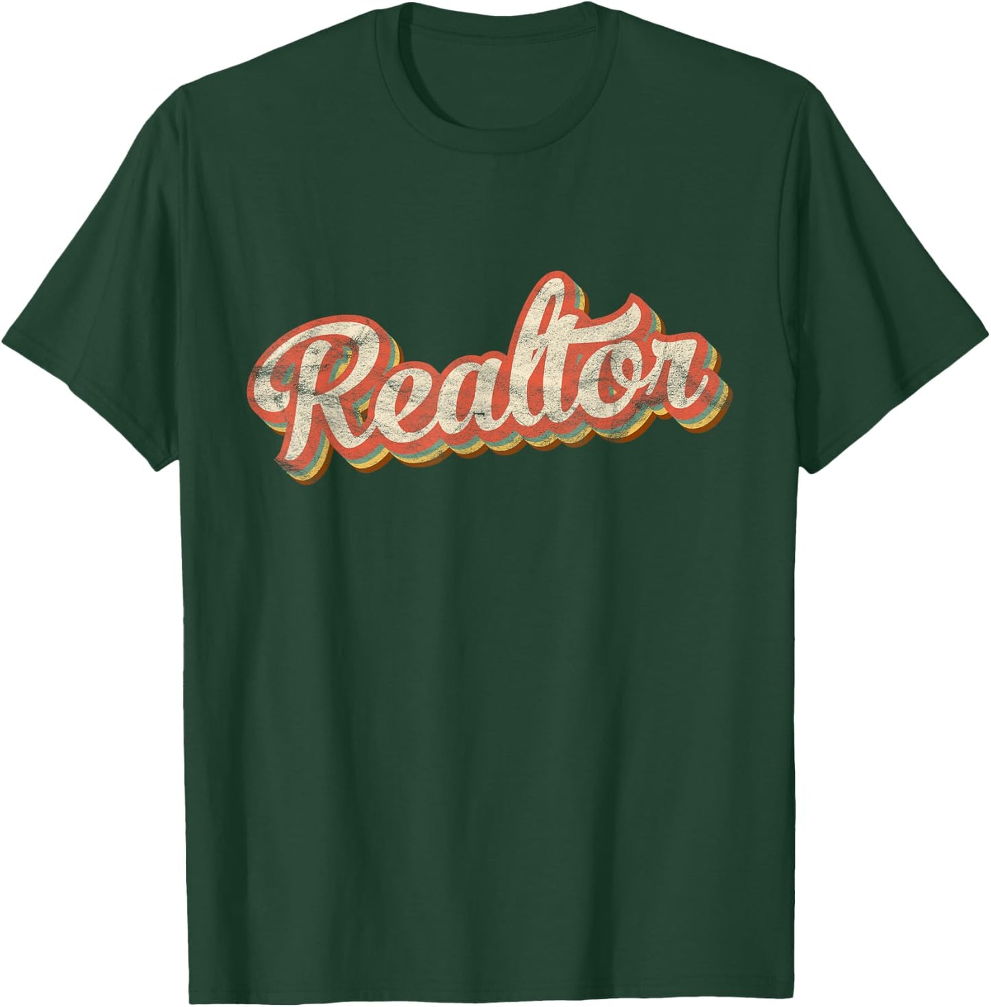 Retro Style Realtor Gift Vintage Broker Real Estate Agent T-Shirt - T-Shirt | Forest