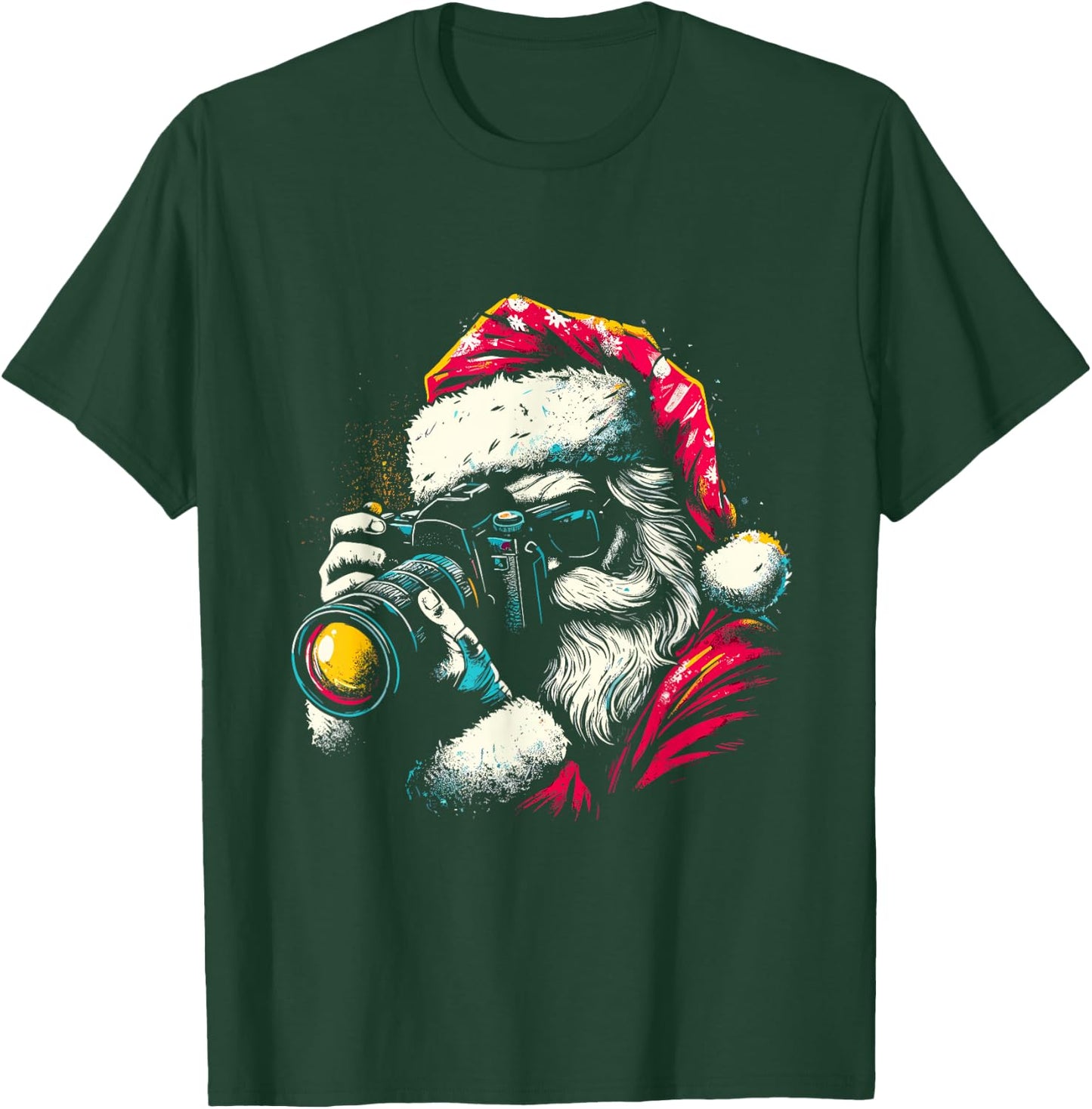 Santa Claus Photographer - Vintage Christmas Costume Lover T-Shirt - T-Shirt | Forest