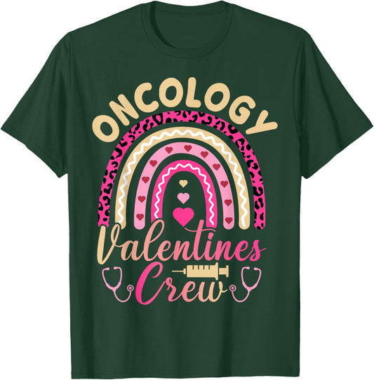 Oncology Valentines Crew - Oncology Nurse Valentine's Day T-Shirt - T-Shirt | Forest