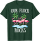Our Flock Rocks Flamingos Lover Family Vacation Group T-Shirt - T-Shirt | Forest