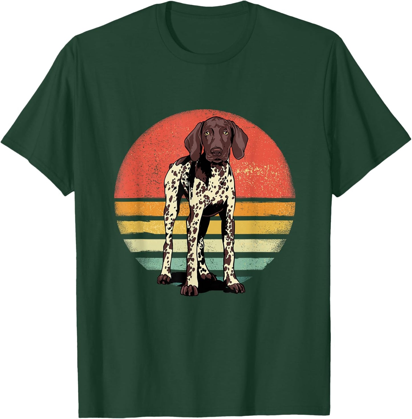 GSP Shirt Retro German Shorthaired Pointer Dog GSP Mom Dad T-Shirt - T-Shirt | Forest