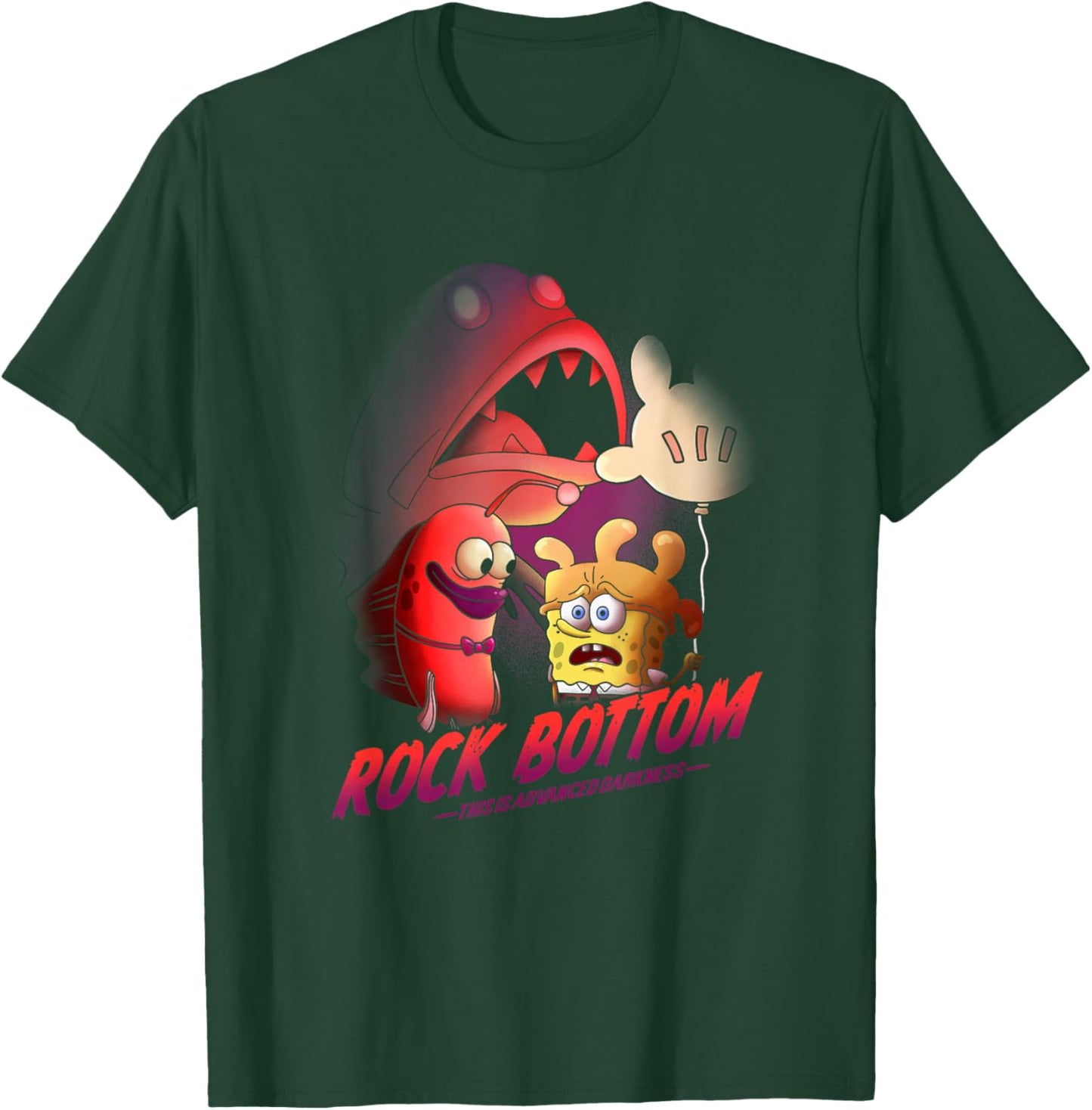 SpongeBob SquarePants Rock Bottom This Is Advanced Darkness T-Shirt - T-Shirt | Forest