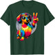 Peace Sign Tie Dye Weiner Dachshund Dog Women Kids T-Shirt - T-Shirt | Forest