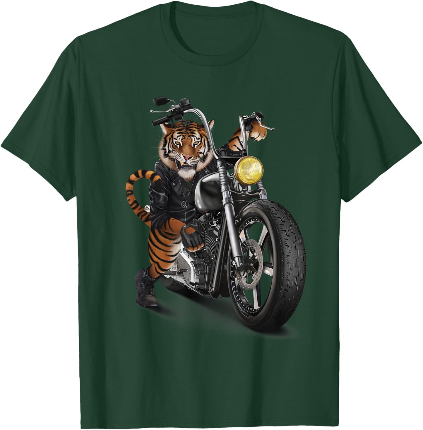 Fox Republic Design -Adults & Kids Tiger Print - Black, Small T-Shirt - T-Shirt | Forest
