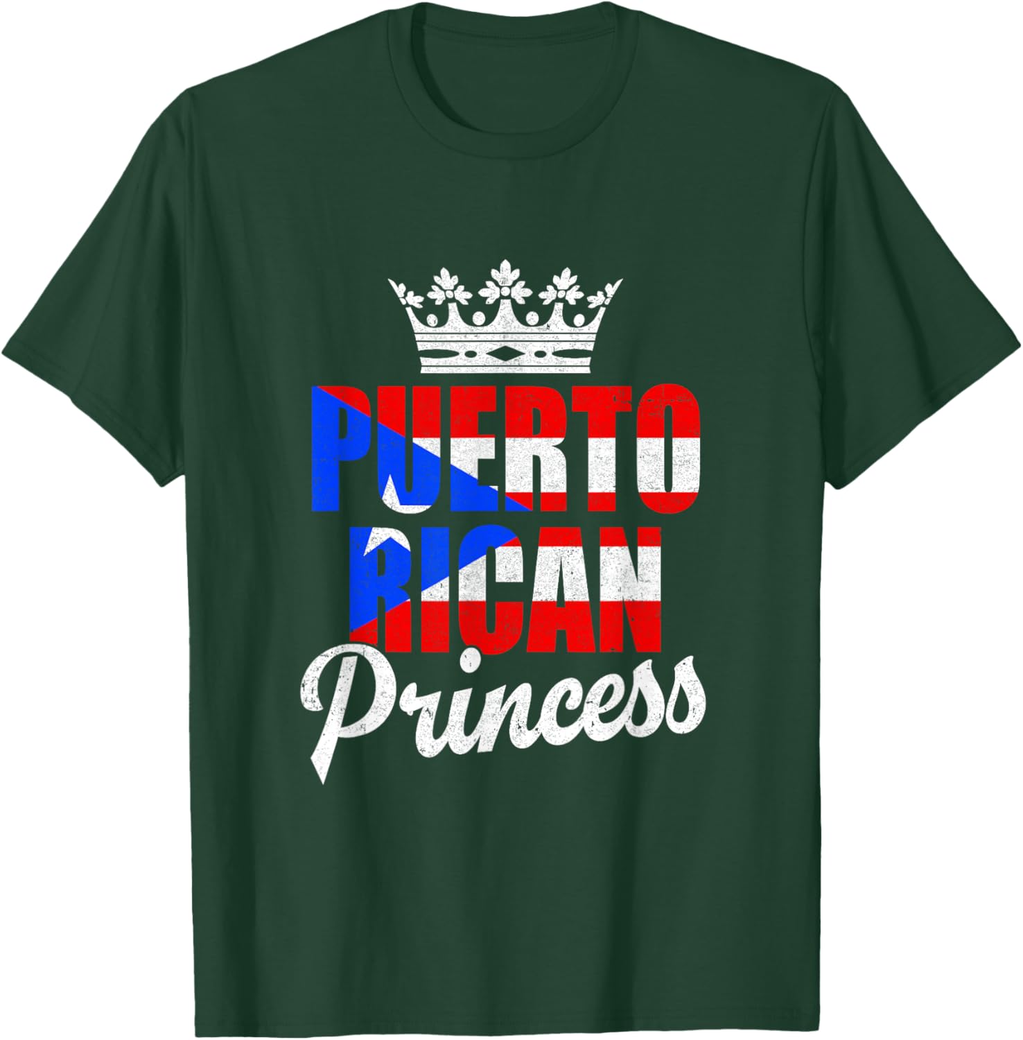Funny Puerto Rico Graphic Women Girls Puerto Rican Princess T-Shirt - T-Shirt | Forest