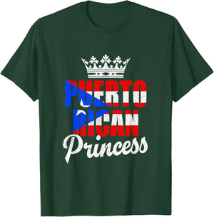 Funny Puerto Rico Graphic Women Girls Puerto Rican Princess T-Shirt - T-Shirt | Forest