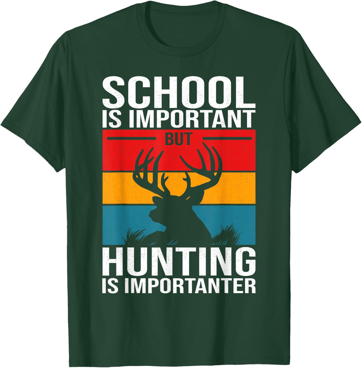 Funny Hunting Art Boys Kids Hunter Deer Clothes T-Shirt - T-Shirt | Forest