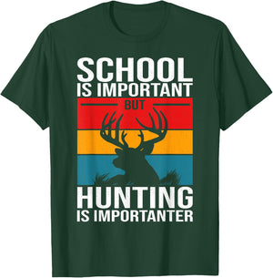 Funny Hunting Art Boys Kids Hunter Deer Clothes T-Shirt - T-Shirt | Forest