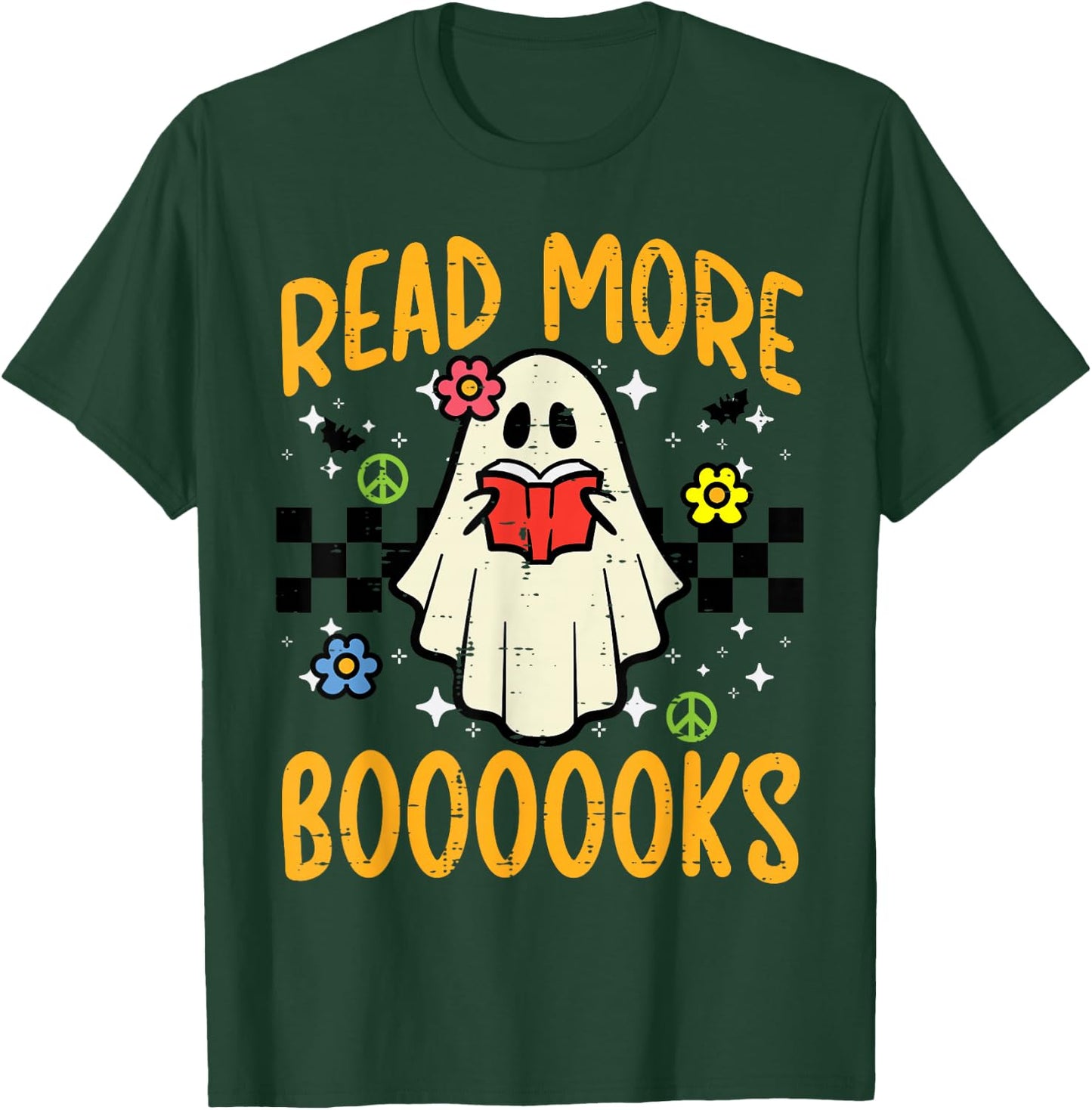 Halloween Read More Books Retro Costume Teacher Women Girls T-Shirt - T-Shirt | Forest