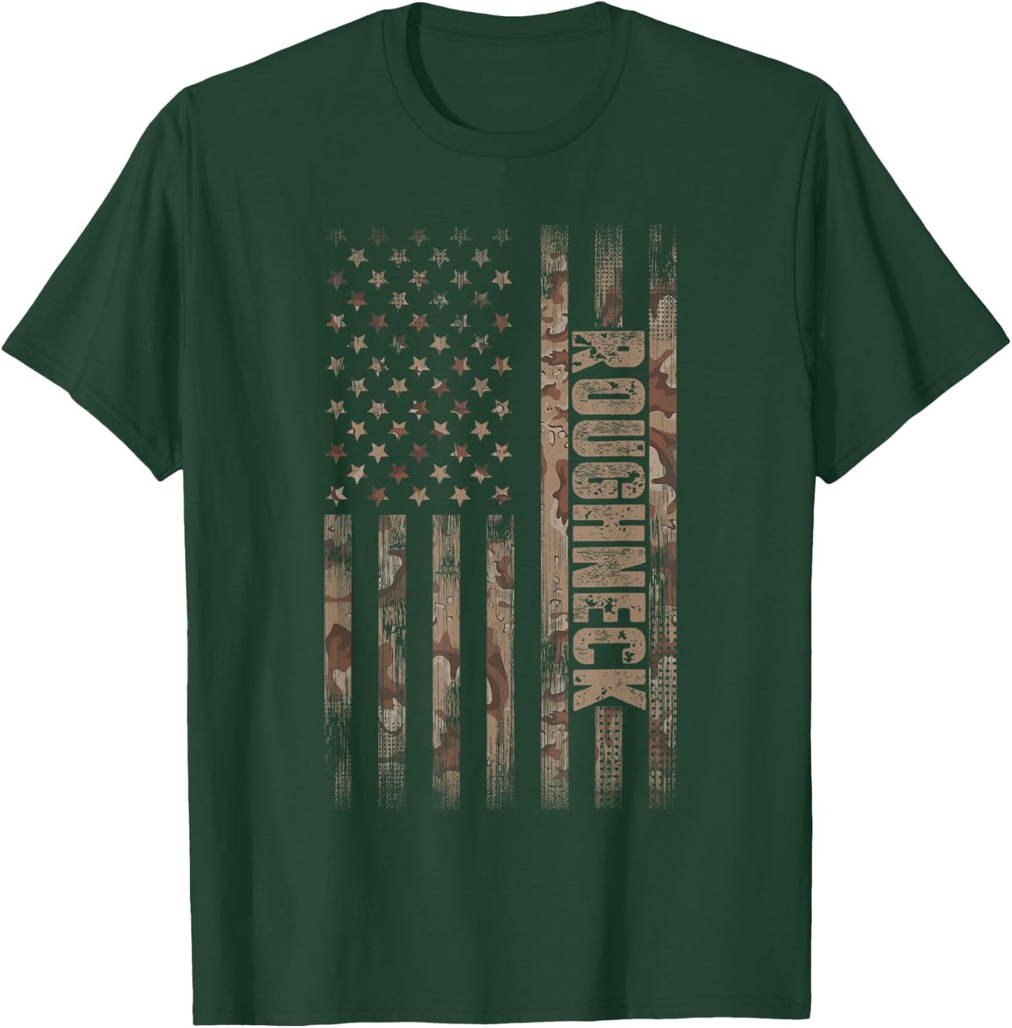 Roughneck American Flag Oilfield T-Shirt - T-Shirt | Forest