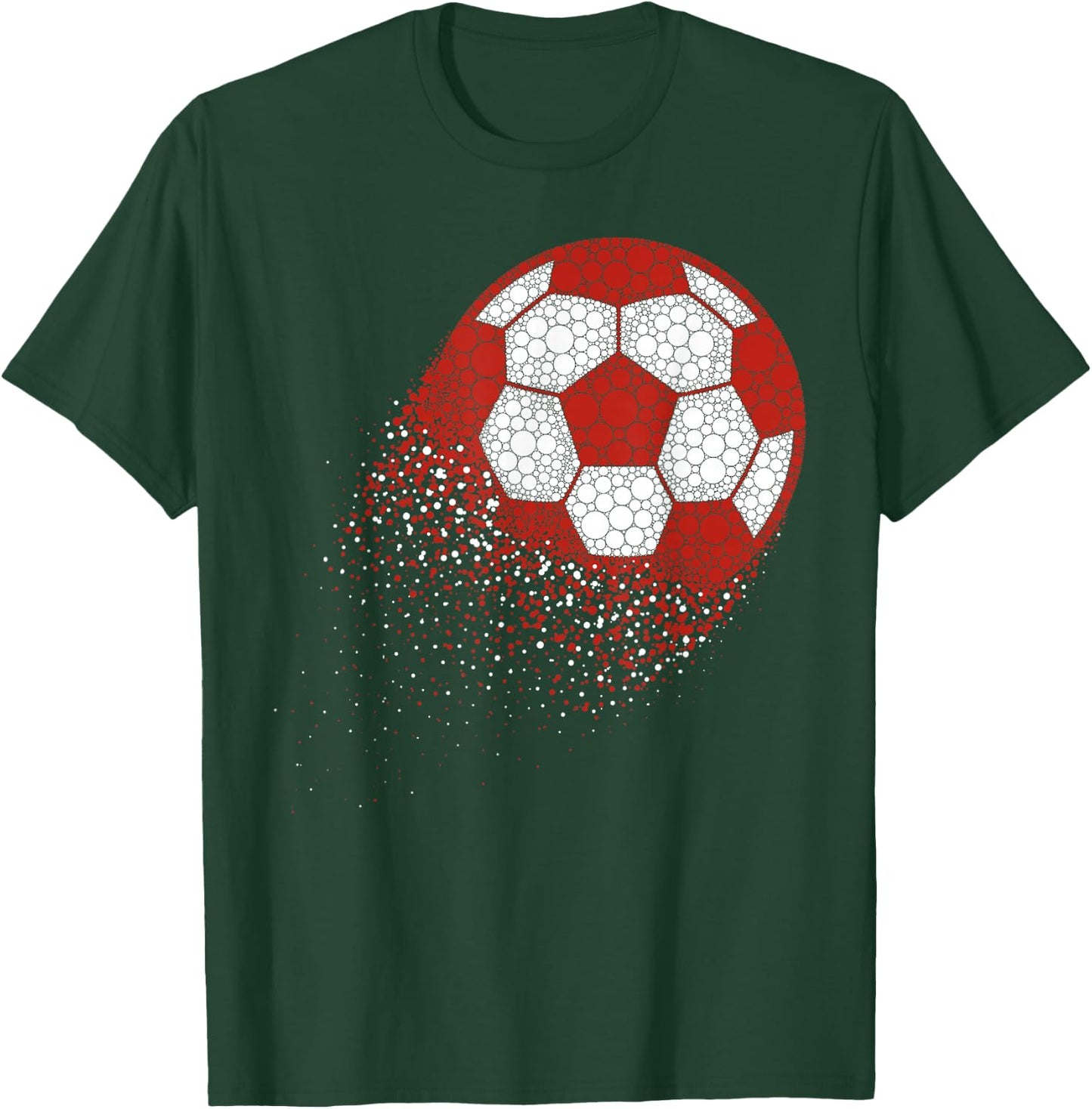 Funny Soccer Ball With Polka Dots Happy Dot Day Boys Kids T-Shirt - T-Shirt | Forest