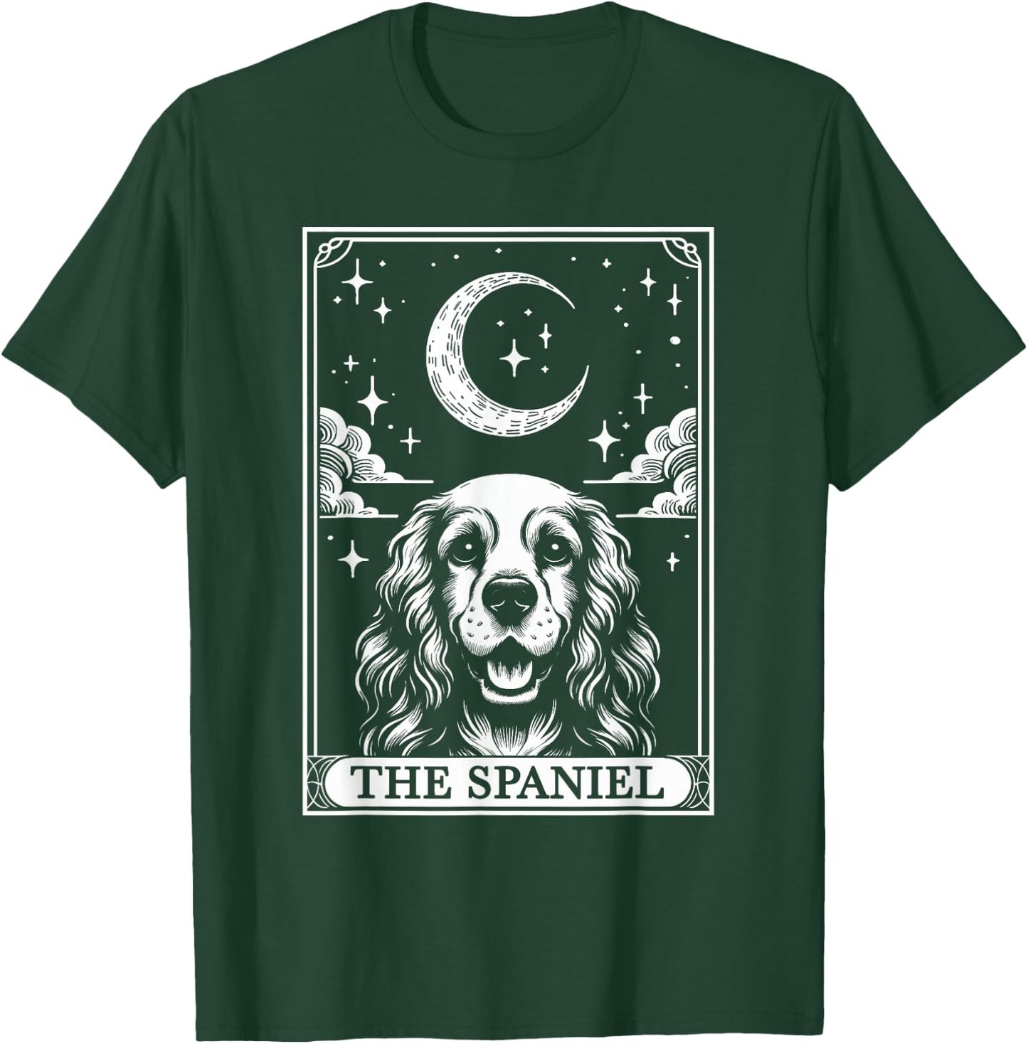 Tarot Card Vintage Crescent Moon American Cocker Spaniel T-Shirt - T-Shirt | Forest