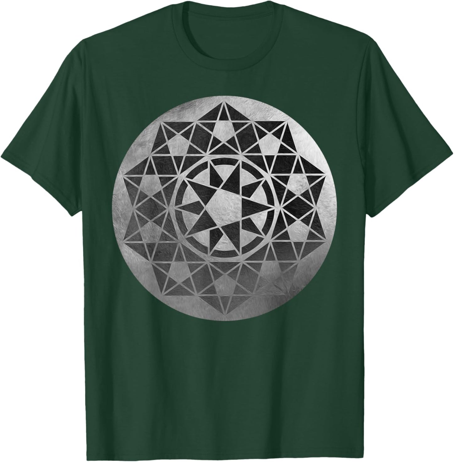 Crop Circle Sacred Geometry Alien Language Phi Pentagram T-Shirt - T-Shirt | Forest